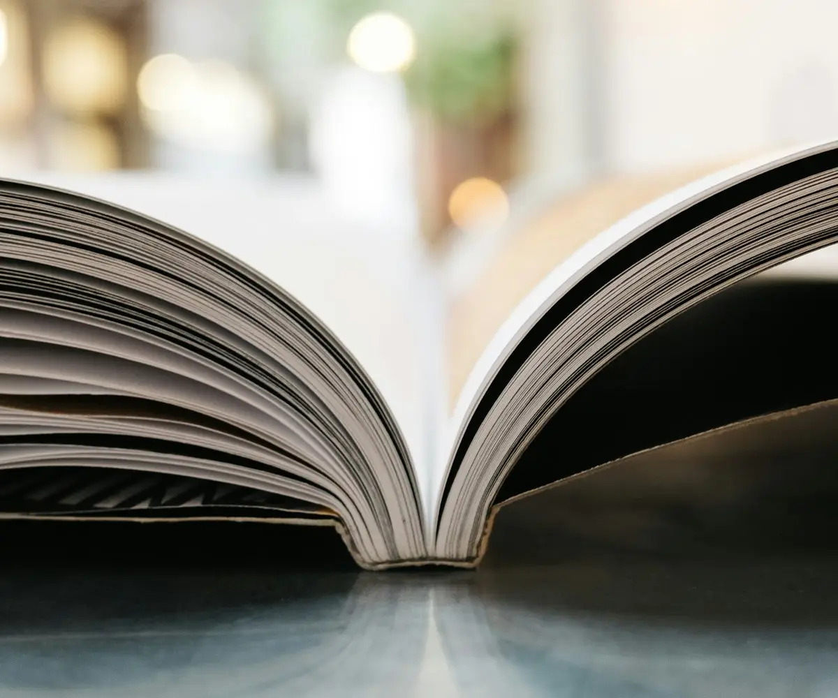 Open book representing author content